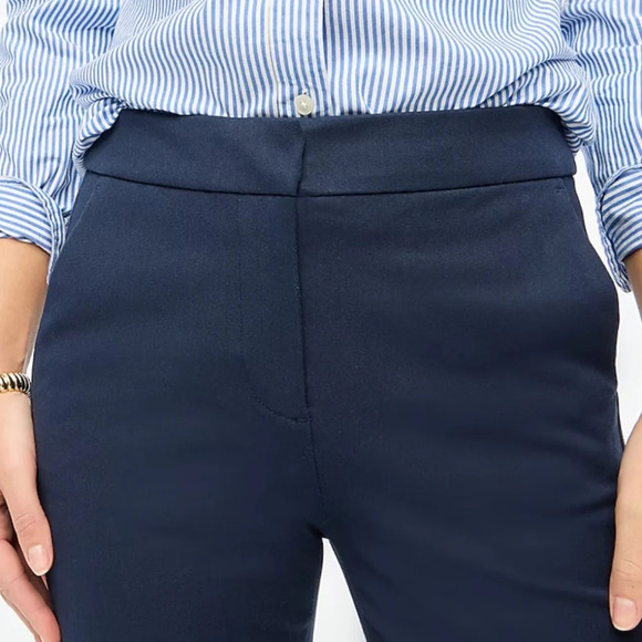 J. Crew Cotton Kelsey Flare Cropped Pants 10 - Picture 2 of 8